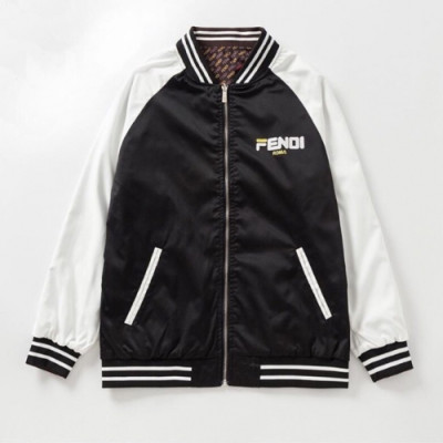 [펜디]Fendi 2020 Mens Logo Casual Jackets - 펜디 2020 남성 로고 캐쥬얼 양면 자켓 Fen0599x.Size(m - 2xl).블랙