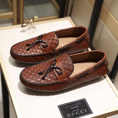 Gucci 2020 Mens Leather Loafer - 구찌 2020 남성용 레더 로퍼 GUCS0947,Size(240 - 270).브라운