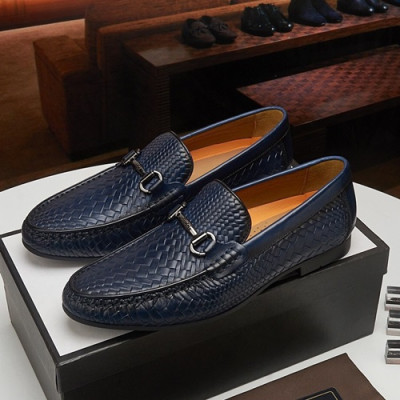 Gucci 2020 Mens Leather Loafer - 구찌 2020 남성용 레더 로퍼 GUCS0952,Size(240 - 270).네이비