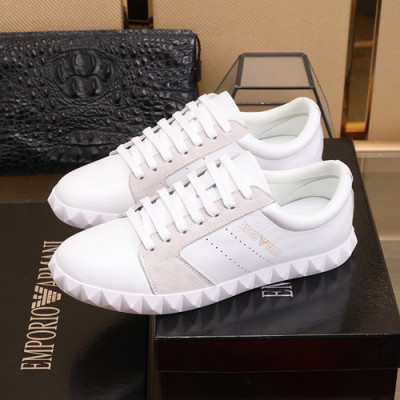 Armani 2020 Mens Leather Sneakers  - 알마니 2020 남성용 레더 스니커즈 ARMS0265,Size(240 - 270).화이트