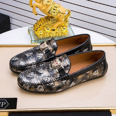 Philipp plein 2020 Mens Leather Loafer - 필립플레인 2020 남성용 레더 로퍼 PPS0212,Size(240 - 270).블랙