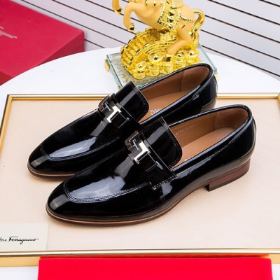 Ferragamo  2020 Mens Leather Shoes - 페라가모 2020 남성용 레더 슈즈 FGMS0329 ,Size(240 - 270).블랙