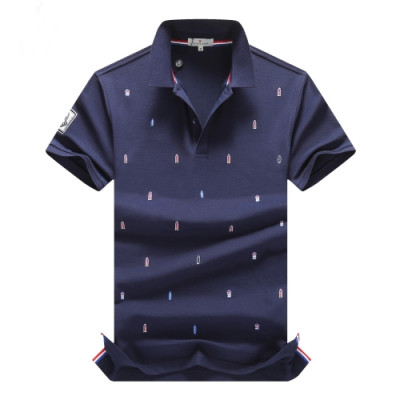 [매장판]Moncler 2020 Mens Logo Cotton Short Sleeved Polo Tshirts - 몽클레어 2020 남성 로고 코튼 폴로 반팔티 Moc01538x.Size(m - 3xl).네이비