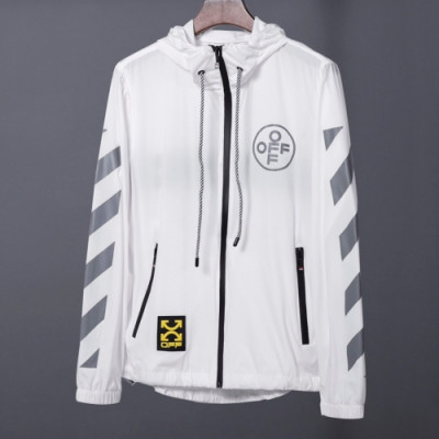 [오프화이트]Off-white 2020 Mens Logo Casual Windproof Jackets - 오프화이트 2020 남성 로고 캐쥬얼 방풍 자켓 Off0399x.Size(m - 2xl).화이트