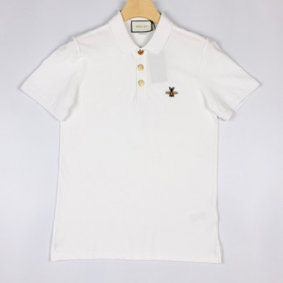 [매장판]Gucci 2020 Mens Logo Cotton Short Sleeved Polo Tshirts - 구찌 2020 남성 로고 코튼 폴로 반팔티 Guc02356x.Size(s - 2xl).화이트