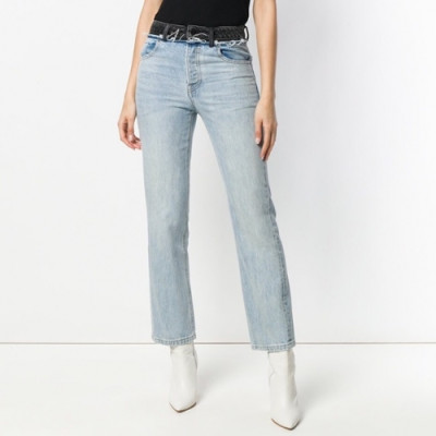 [매장판]Alexsander Wang 2020 Womens Logo Classic Denim Pants - 알렉산더왕 2020 여성 로고 클래식 데님 팬츠 Alw0080x.Size(25 - 30).블루