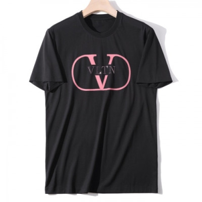 [발렌티노]Valentino 2020 Mens Logo Crew-neck Short Sleeved Tshirts - 발렌티노 2020 남성 로고 크루넥 반팔티 Val0365x.Size(m - 3xl).블랙