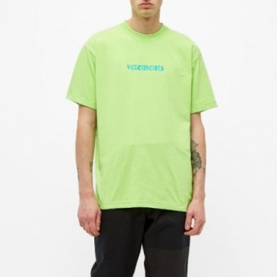 [베트멍]Vetements 2020 Mm/Wm Printing Logo Cotton Short Sleeved Oversize Tshirts - 베트멍 2020 남자 프린팅 로고 코튼 오버사이즈 반팔티 Vet0064x.Size(s - xl).네온그린