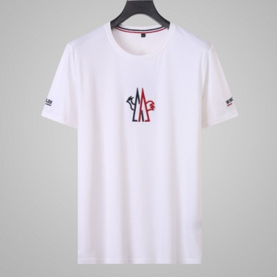 [매장판]Moncler 2020 Mens Logo Cotton Short Sleeved Tshirts - 몽클레어 2020 남성 로고 코튼 반팔티 Moc01554x.Size(l - 4xl).화이트