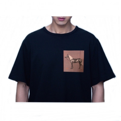 Hermes 2020 Mens Crew-neck Silket Short Sleeved Tshirts - 에르메스 2020 남성 크루넥 실켓 반팔티 Her0403x.Size(m - xl).블랙