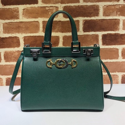 Gucci 2020 Zumi Handle Tote Shoulder Bag,27CM - 구찌 2020 주미 핸들 토트 숄더백 569712,GUB1034,27cm,그린