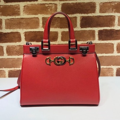 Gucci 2020 Zumi Handle Tote Shoulder Bag,27CM - 구찌 2020 주미 핸들 토트 숄더백 569712,GUB1035,27cm,레드