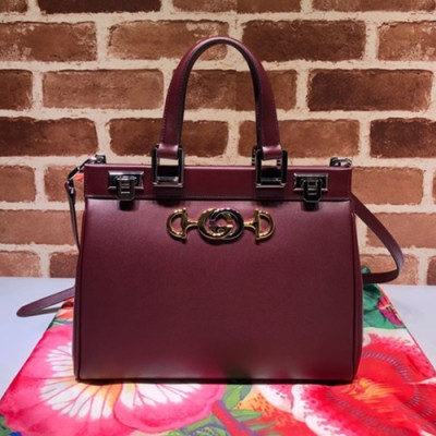 Gucci 2020 Zumi Handle Tote Shoulder Bag,27CM - 구찌 2020 주미 핸들 토트 숄더백 569712,GUB1037,27cm,와인