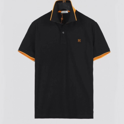 Hermes 2020 Mens Crew-neck Silket Short Sleeved Polo Tshirts - 에르메스 2020 남성 크루넥 실켓 폴로 반팔티 Her0420x.Size(m - 2xl).블랙