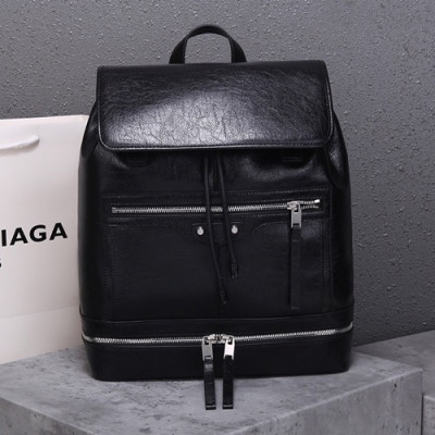 Balenciaga 2020 Leather Back Pack,38cm - 발렌시아가 2020 남여공용 레더 백팩,BGB0551,38cm,블랙