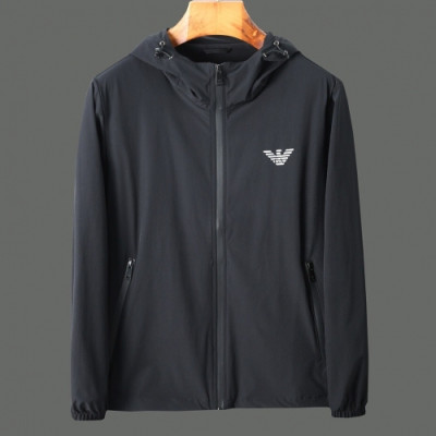 [알마니]Armani 2020 Mens Logo Casual Windproof Jackets - 알마니 2020 남성 로고 캐쥬얼 방풍 자켓 Arm0635x.Size(m - 2xl).블랙