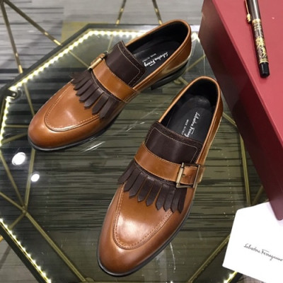 Ferragamo 2020 Mens Leather Shoes - 페라가모 2020 남성용 레더 슈즈 FGMS0367,Size(240 - 270).브라운