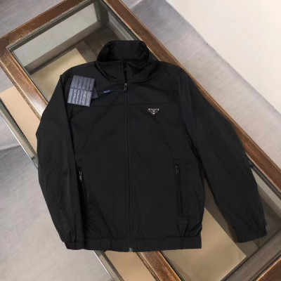 [프라다]Prada 2024 Mens Logo Casual Jackets - 프라다 2024 남성 로고 캐쥬얼 양면 자켓 Pra0997x.Size(m - 3xl).블랙