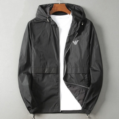 [알마니]Armani 2020 Mens Logo Casual Windproof Jackets - 알마니 2020 남성 로고 캐쥬얼 방풍 자켓 Arm0636x.Size(m - 4xl).블랙