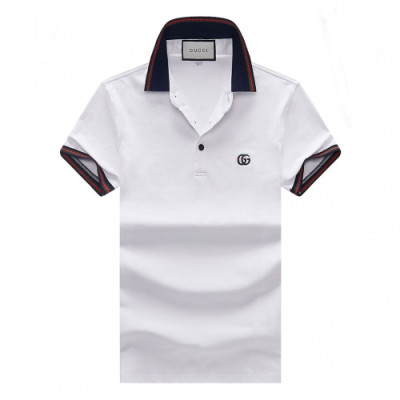 [매장판]Gucci 2020 Mens Logo Cotton Polo Short Sleeved Tshirts - 구찌 2020 남성 로고 폴로 코튼 반팔티 Guc02435x.Size(m - 3xl).화이트