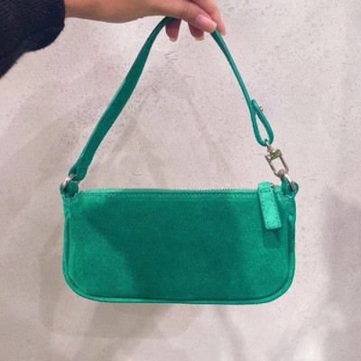 By Far 2020 Suede Tote Shoulder Bag,18cm - 바이 파 2020 스웨이드 토트 숄더백 BYFB0027,18cm,그린