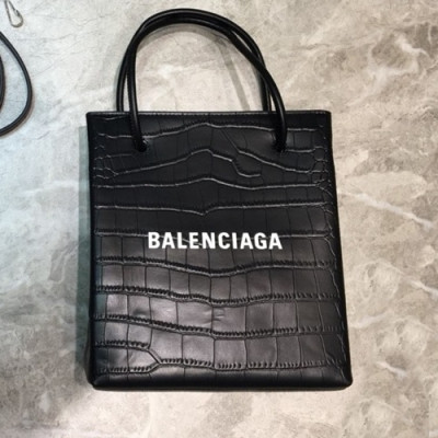 Balenciaga 2020 Leather  Mini Tote Shopper Bag,21.5CM - 발렌시아가 2020 레더 미니 토트 쇼퍼백,BGB0560,21.5CM,블랙