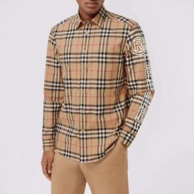 [버버리]Burberry 2020 Mens Vintage Check Tshirts - 버버리 2020 남성 빈티지 체크 셔츠 Bur02486x.Size(s - 2xl).브라운