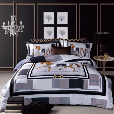 Hermes 2020 Supima Cotton Bedding 4 Set - 에르메스 2020 수피마 코튼 4종 세트, BEDS0041,그레이