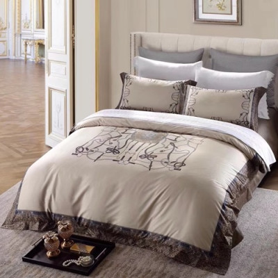 Hermes 2020 Supima Cotton Bedding 4 Set - 에르메스 2020 수피마 코튼 4종 세트, BEDS0047,베이지