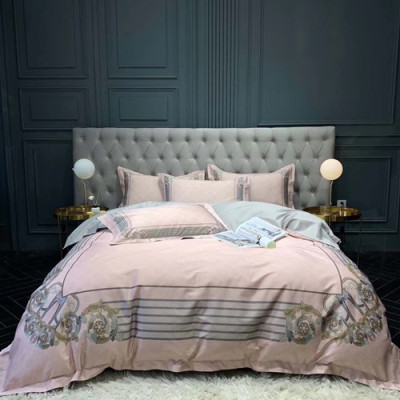 Hermes 2020 Supima Cotton & Silk Bedding 4 Set - 에르메스 2020 수피마 코튼 & 실크 4종 세트, BEDS0053,핑크