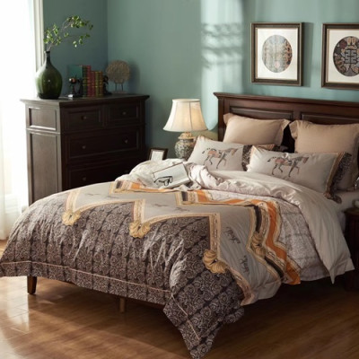 Hermes 2020 Supima Cotton Bedding 4 Set - 에르메스 2020 수피마 코튼 4종 세트, BEDS0078,베이지