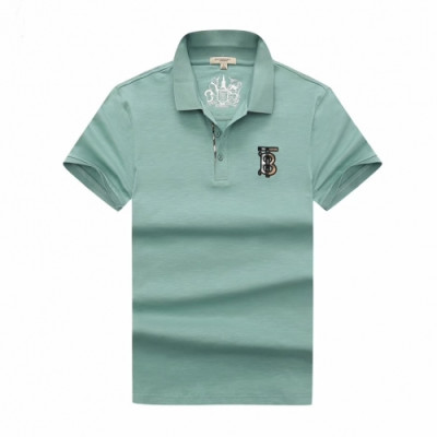 [버버리]Burberry 2020 Mens Logo Silket Short Sleeved Polo Tshirts - 버버리 2020 남성 로고 실켓 폴로 반팔티 Bur02524x.Size(m - 3xl).민트