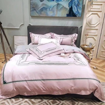 Hermes 2020 Supima Cotton Bedding 4 Set - 에르메스 2020 수피마 코튼 4종 세트, BEDS0089,연핑크