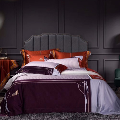 Hermes 2020 Supima Cotton Bedding 4 Set - 에르메스 2020 수피마 코튼 4종 세트, BEDS0091,퍼플