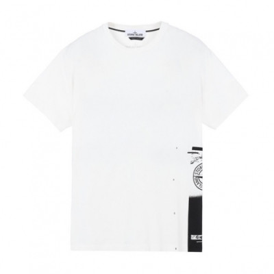 [스톤아일랜드]Stone Island 2020 Mens Crew-neck Cotton Short Sleeved Tshirts - 스톤아일랜드 2020 남성 크루넥 코튼 반팔티 Sto0144x.Size(m - 2xl).화이트