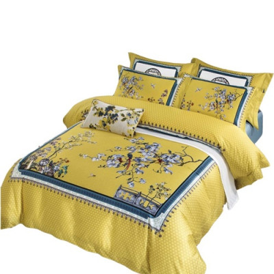 Hermes 2020 Supima Cotton Bedding 4 Set - 에르메스 2020 수피마 코튼 4종 세트, BEDS0095,옐로우