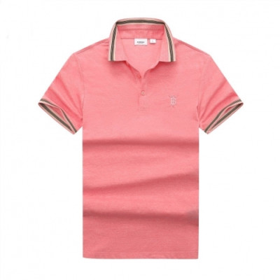 [버버리]Burberry 2020 Mens Logo Silket Short Sleeved Polo Tshirts - 버버리 2020 남성 로고 실켓 폴로 반팔티 Bur02542x.Size(m - 3xl).핑크