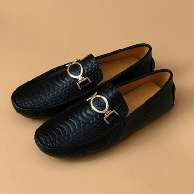 [업 신상]Armani 2020 Mens Leather Loafer - 알마니 2020 남성용 레더 로퍼 ARMS0337,Size(240 - 270).블랙