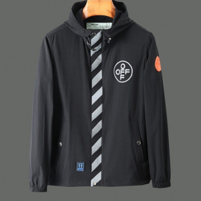 [오프화이트]Off-white 2020 Mens Logo Casual Windproof Jackets - 오프화이트 2020 남성 로고 캐쥬얼 방풍 자켓 Off0421x.Size(m - 2xl).블랙