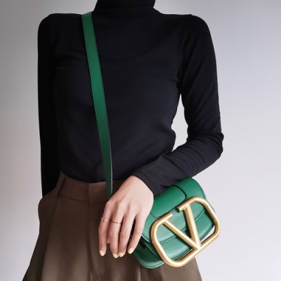 Valentino 2020 Leather Garavani Shoudler Cross Bag,18CM - 발렌티노 2020 가라바니 숄더 크로스백,VTB0982,18CM,그린