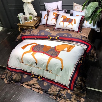 Hermes 2020 Supima Cotton Bedding 4 Set - 에르메스 2020 수피마 코튼 4종 세트, BEDS0097,화이트