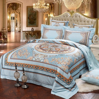 Hermes 2020 Supima Cotton Bedding 4 Set - 에르메스 2020 수피마 코튼 4종 세트, BEDS0099,스카이블루