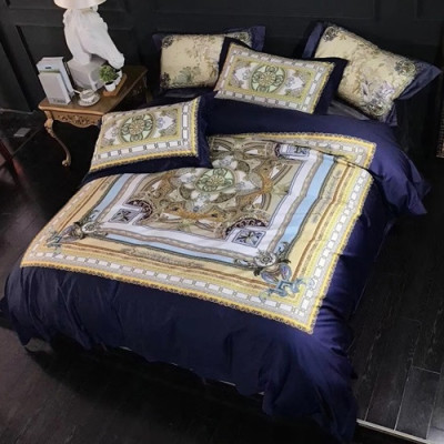 Hermes 2020 Supima Cotton Bedding 4 Set - 에르메스 2020 수피마 코튼 4종 세트, BEDS0102,네이비