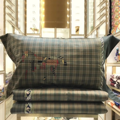 Hermes 2020 Supima Cotton Bedding 4 Set - 에르메스 2020 수피마 코튼 4종 세트, BEDS0109,카키