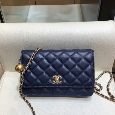 Chanel 2020 WOC Chain Cross Bag,19CM - 샤넬 2020 WOC 체인 크로스백,CHAB1437,19CM,네이비