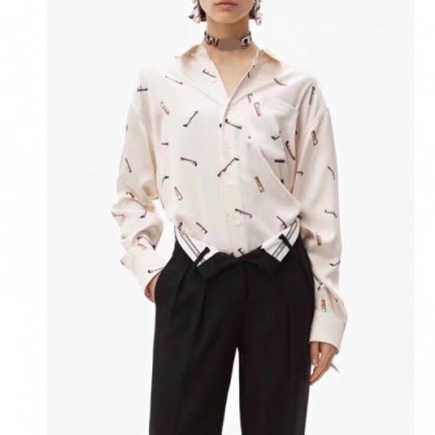 [알렉산더왕]Alexsander Wang 2020 Womens Trendy Cotton Shirts - 알렉산더왕 2020 여성 트렌디 코튼 셔츠 Alw0100x.Size(s - l).화이트