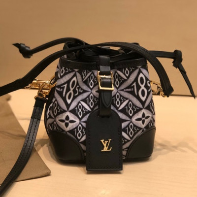 Louis Vuitton 2020 Denim Mini Bucket Shoulder Cross Bag,12cm - 루이비통 2020 데님 미니 버킷 숄더 크로스백 M57099,LOUB2047,12cm,블랙