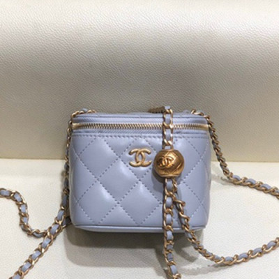 Chanel 2020 Leather Chain Shoulder Cross Bag,11CM - 샤넬 2020 여성용 레더 체인 숄더 크로스백,CHAB1458,11CM,그레이