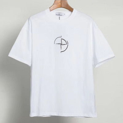 [스톤아일랜드]Stone Island 2020 Mens Crew-neck Cotton Short Sleeved Tshirts - 스톤아일랜드 2020 남성 크루넥 코튼 반팔티 Sto0153x.Size(m - 2xl).화이트