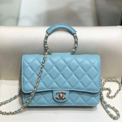 Chanel 2020 WOC Chain Tote Shoulder Cross Bag,19.2CM - 샤넬 2020 WOC 체인 토트 숄더 크로스백,CHAB1466,19.2CM,스카이블루